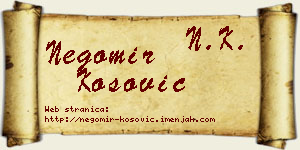 Negomir Kosović vizit kartica